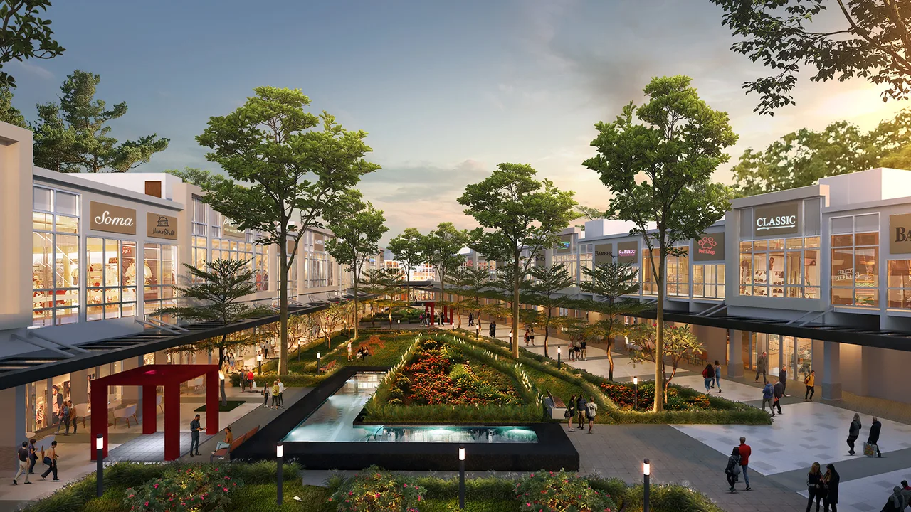 Promenade Taman Kertabumi — central park area komersial