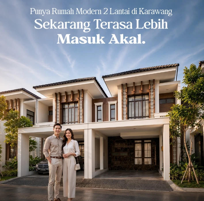 Rumah modern 2 lantai di Karawang — Kertabumi Executive Residence, Kota Kertabumi